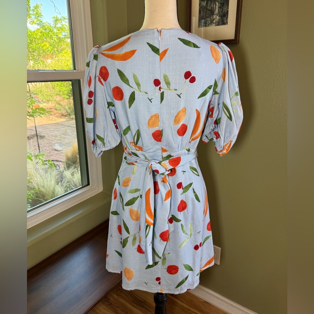 Finders Keepers Fruit Print V-Neck Mini Dress - Picture 4 of 13